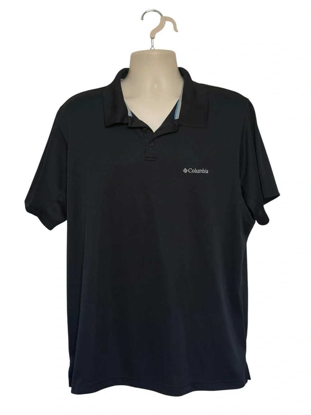 Columbia Omni-Shade Sun Protection Polo Golf Shirt Black Sz XL